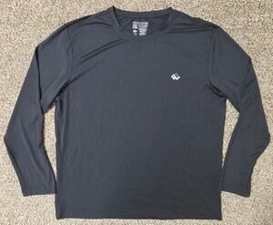 Wildbreath Mens UPF 50+ Long Sleeve Sun Protection Shirt 2XL Black Quick Dry